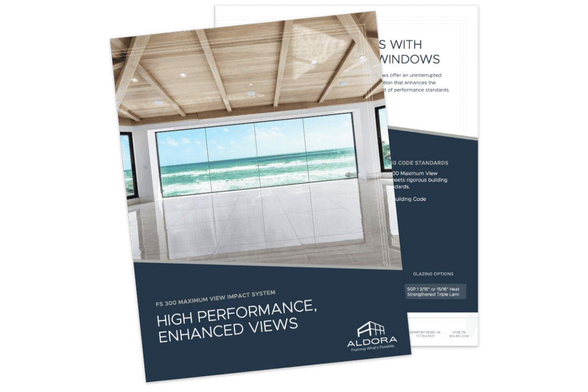 Front Glazed Storefront - FS-300 Maximum View by Aldora