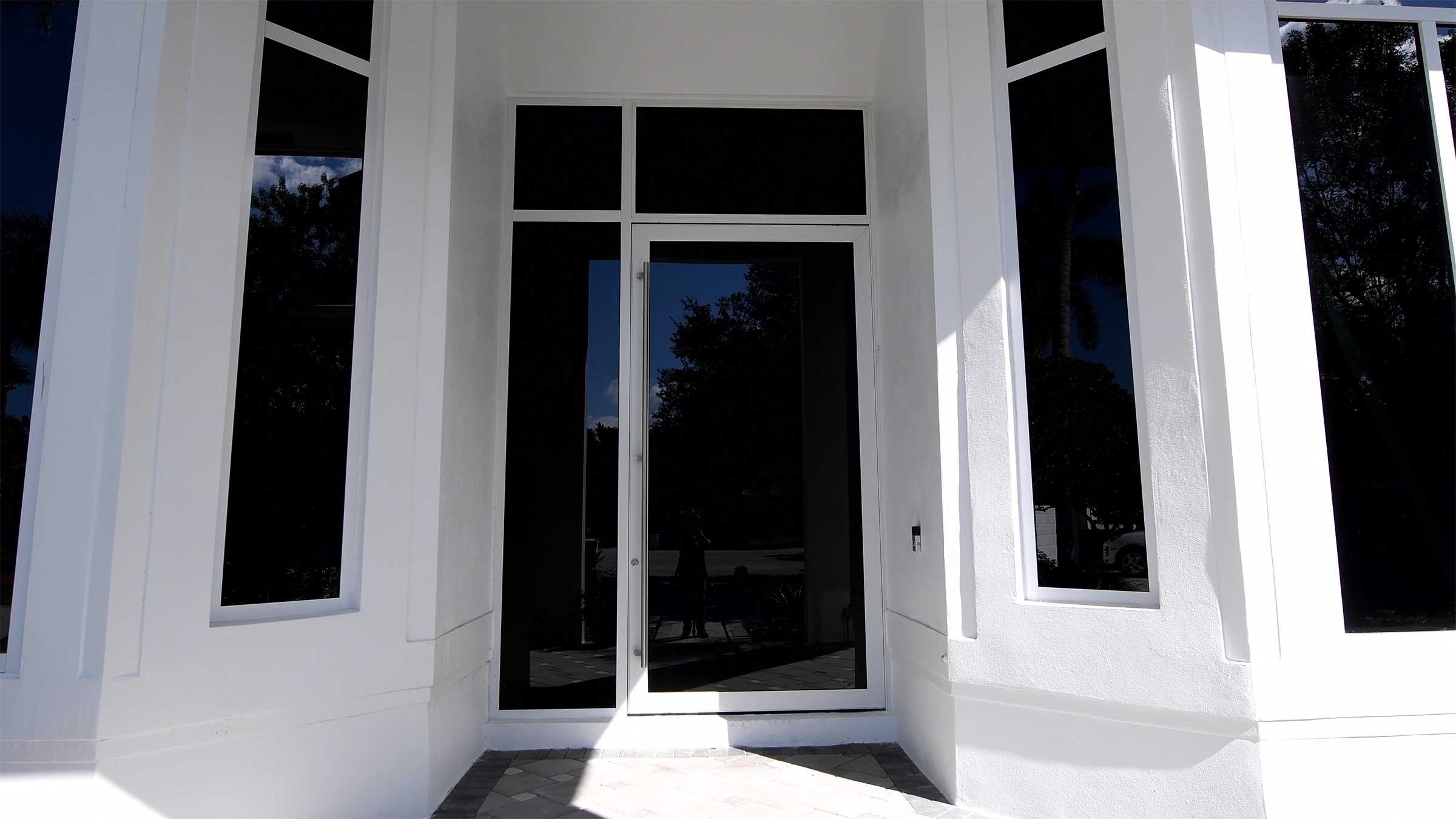 exterior door and windows of house
