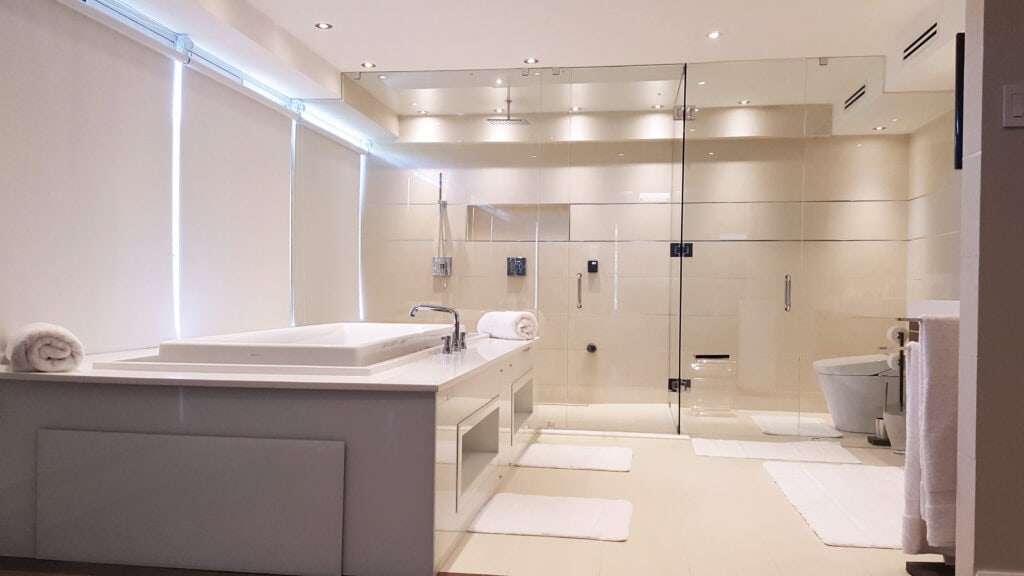 Custom glass shower