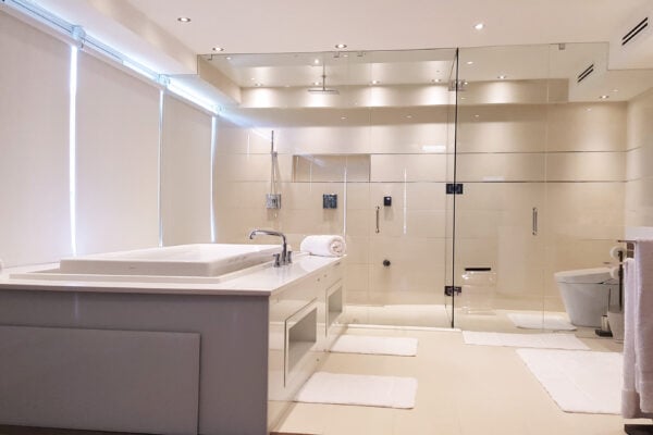 Custom glass shower