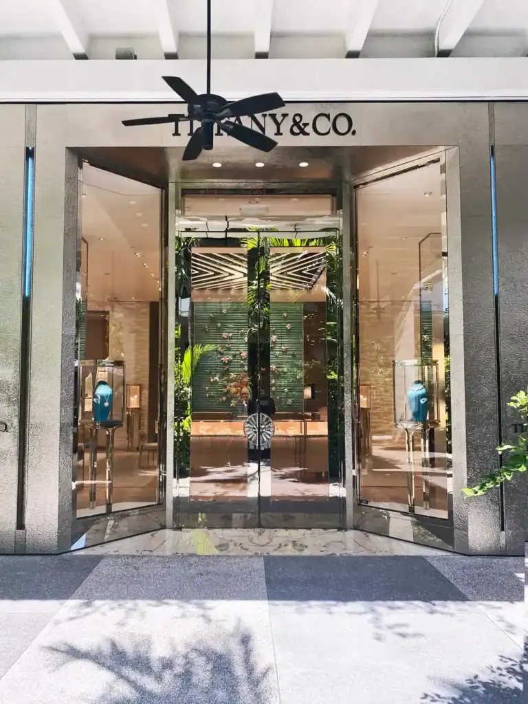 Tiffany and Co glass doors