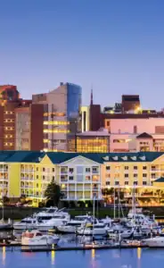 Charleston waterfront and skyline